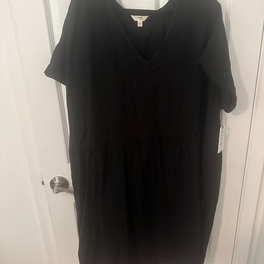 Terra & Sky Black Midi Dress